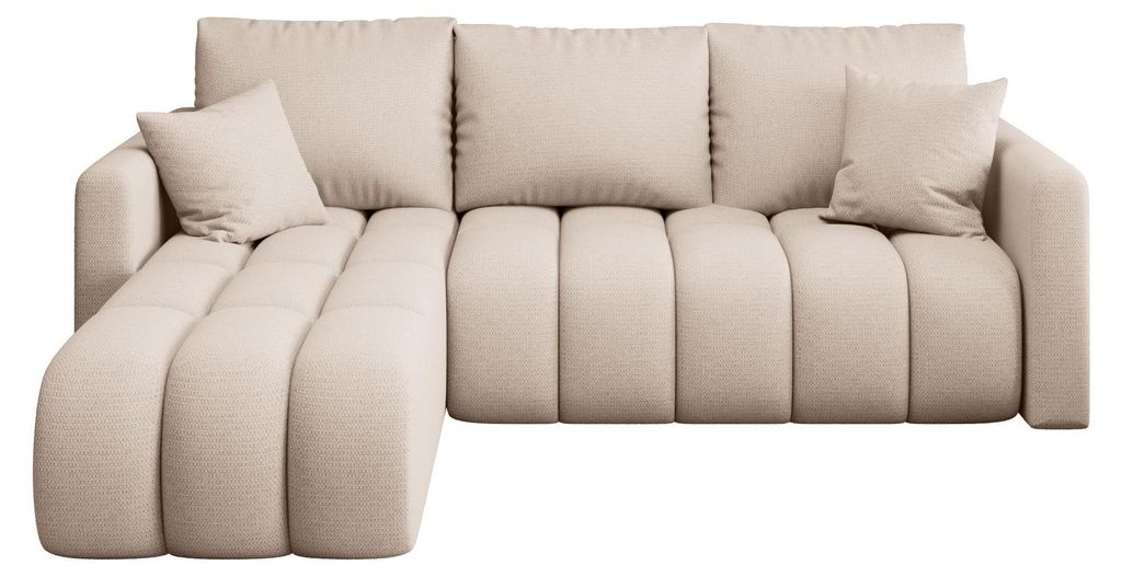 CORNERO Ecksofa mit schlaffunktion GARDA links hellbeige Produktbild 
