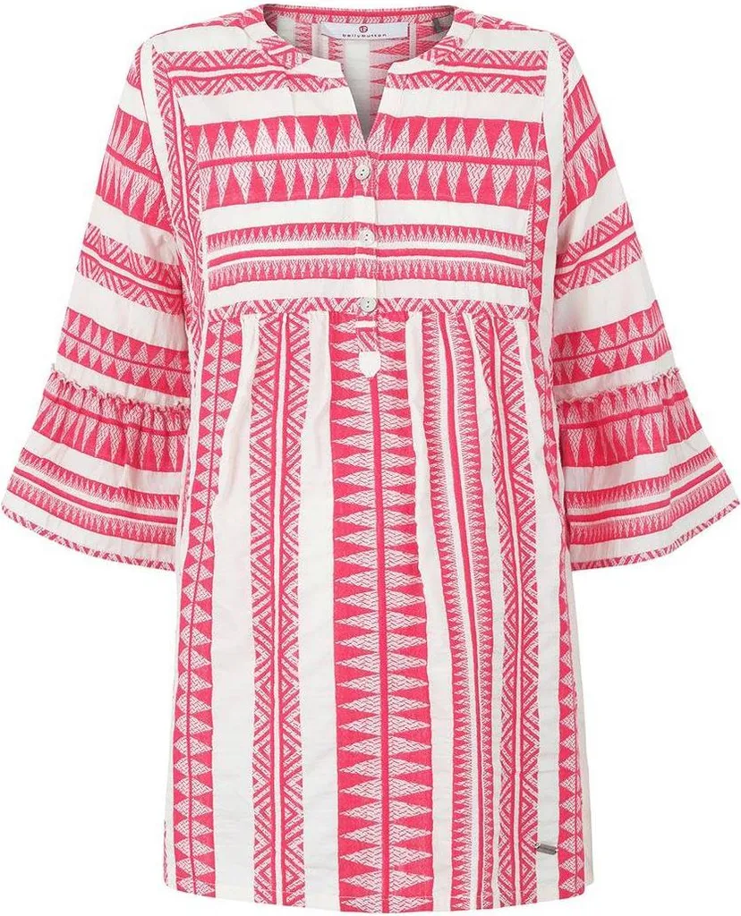 Vêtement allaitement pratique et stylé - Tunique rouge en pur coton