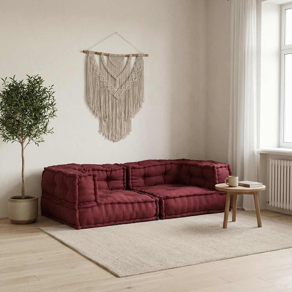 Maison Exclusive - 2-Sitzer-Modulsofa Kastanienbraun 140x70x36 cm Stoff