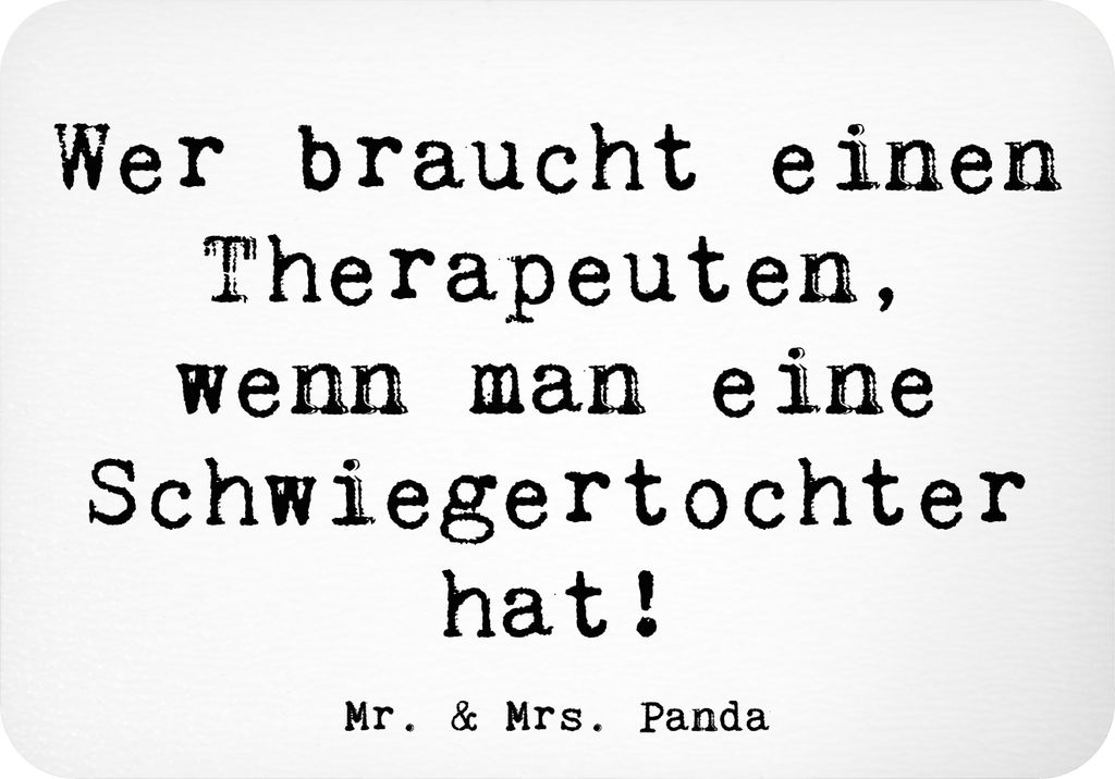 Mr. & Mrs. Panda magnet Spruch Schwiegertochter Humor - Weiß - Geschenk, Konflikte, whiteboardmagnet, büromagnet, lustiger, haftmagnet, Handarbei...