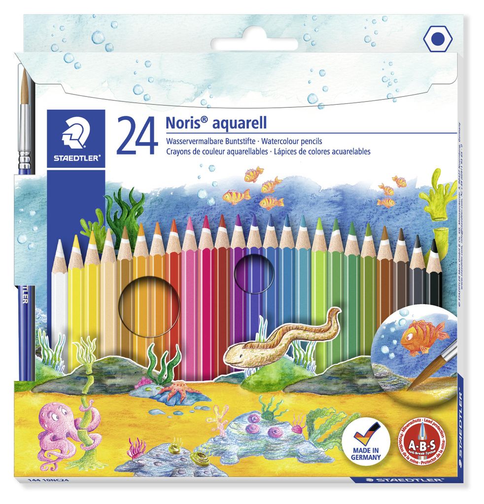 STAEDTLER Noris 144 10 wasservermalbarer Buntstift Etui mit Produktbild 