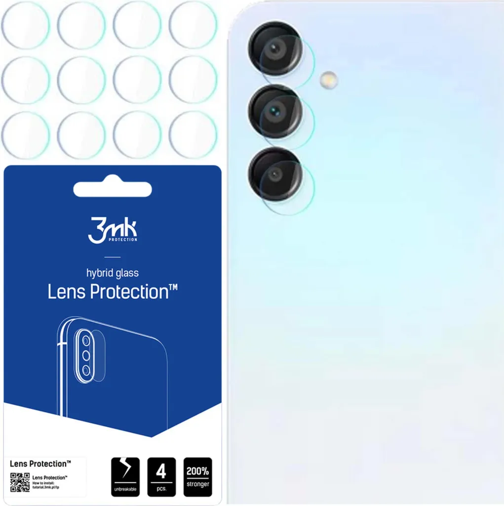 3mk Lens Protection per Samsung Galaxy A15 5G - Vetro Ibrido Anti-Graffio