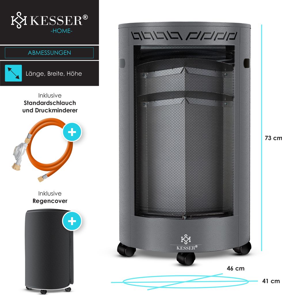 KESSER® Gasheizer Keramik 4200 Watt Gas Heizstrahler inkl. Produktbild 3