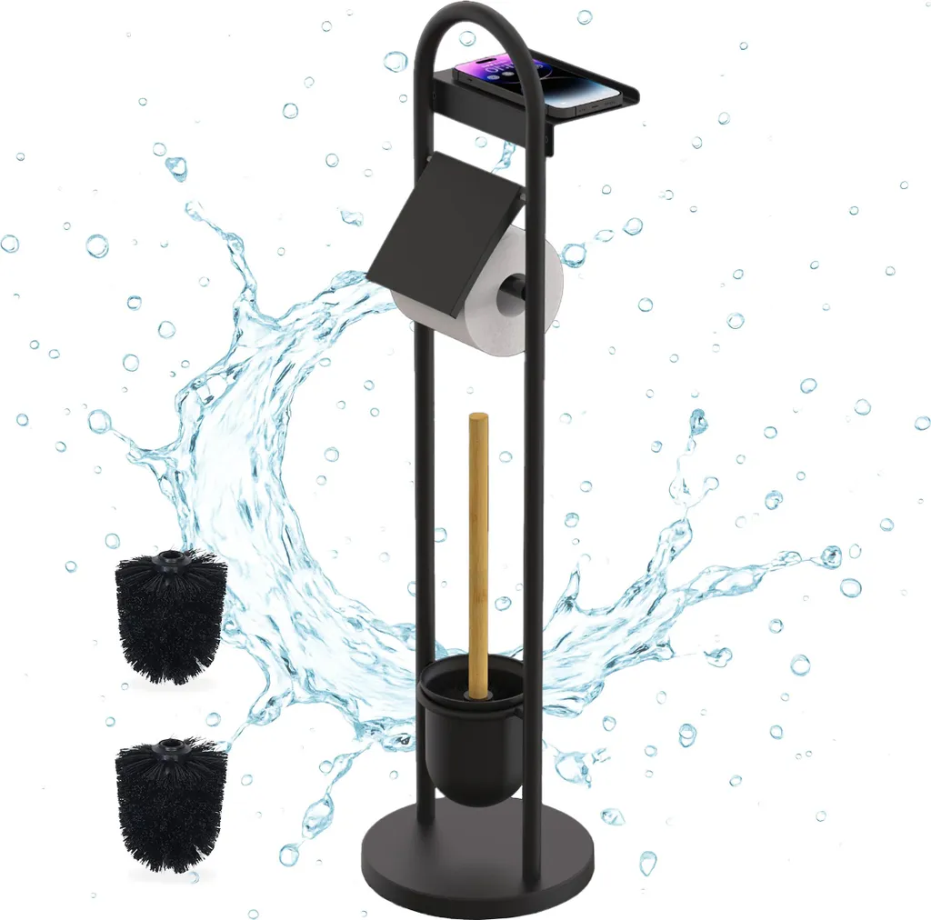 Set WC Relaxdays con Mensola: Design d'Elite per il tuo Bagno