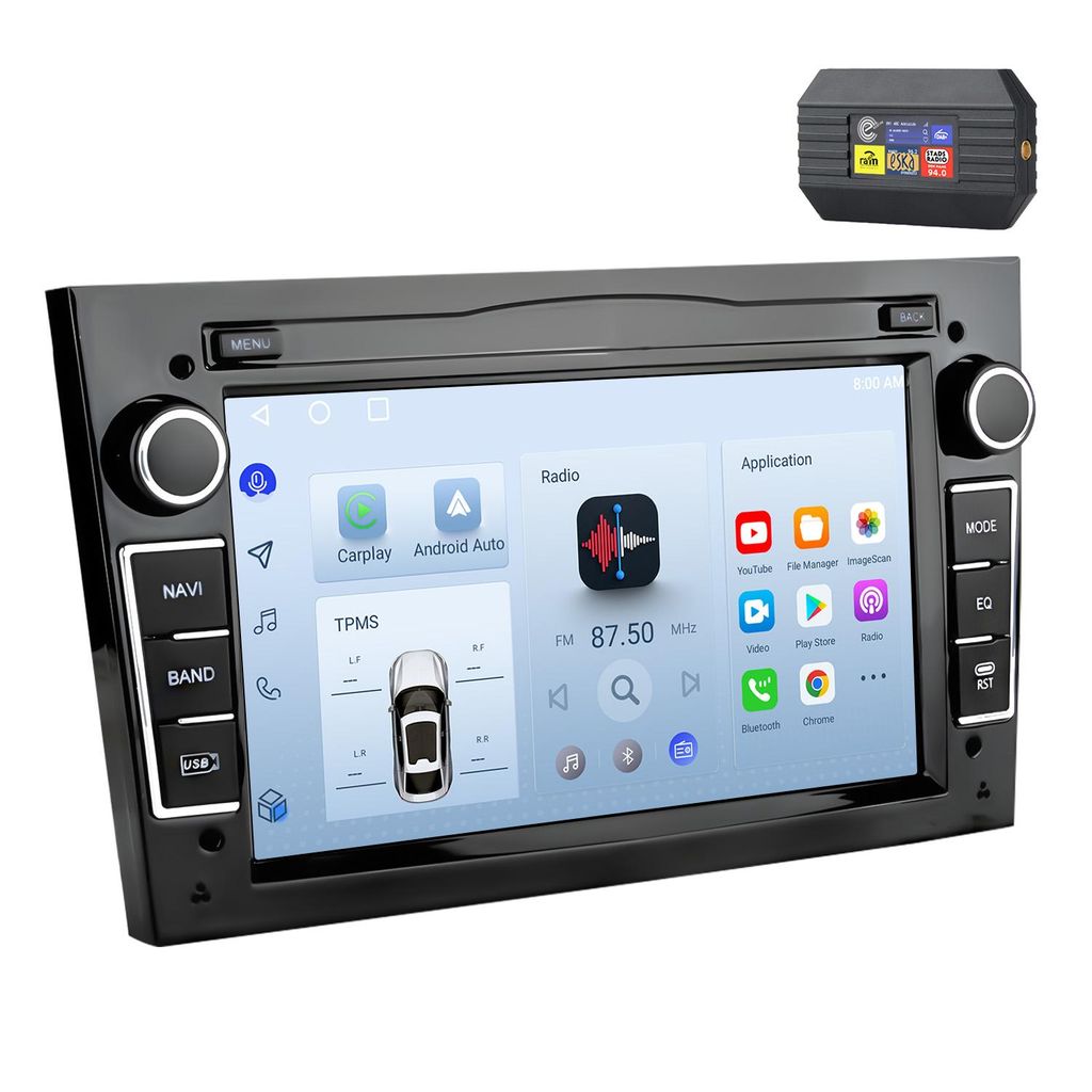 Typ-C USB 64GB Carplay Android Radio mit DAB+ Für Opel Corsa C D Vectra C Astra H Antara Zafira B Combo C Navi Bluetooth RDS