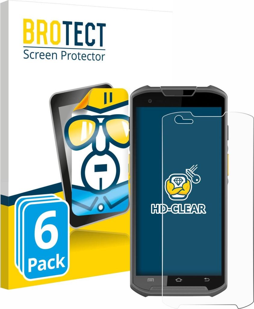 6x Für Newland MT93 Schutzfolie BROTECT Displayschutz Display Schutz Folie Klar Transparent