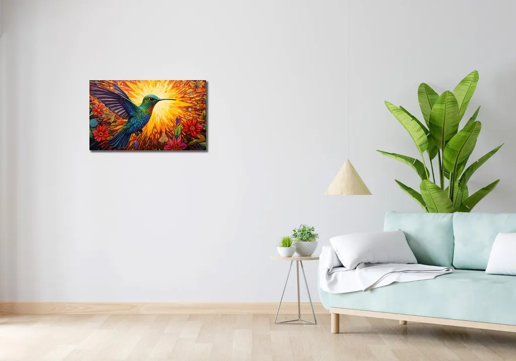 Quadro 70x40 cm Colibrì Barw - 2