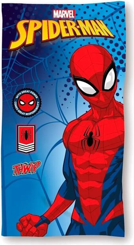 Telo Mare Spiderman Bambini 70x140 | Asciugamano Marvel Spugna Originale