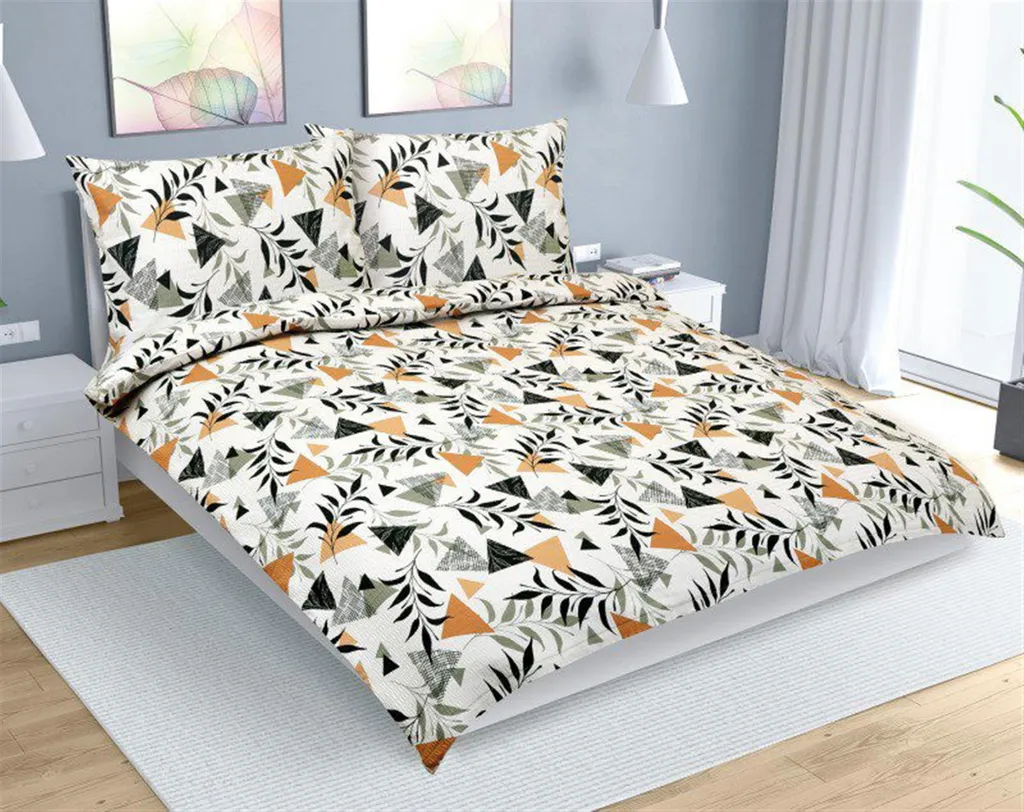 Housse de couette sans repassage BELLATEX Crêpe de lin Jardin 240x220 cm - 2