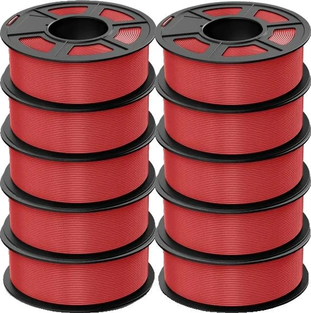 Filament ABS Rouge 1.75 mm Antichoc - Haute Compatibilité FDM 10kg