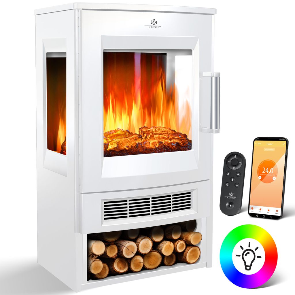 KESSER® Caminetto elettrico con ampia finestra panoramica, Immagine del prodotto 