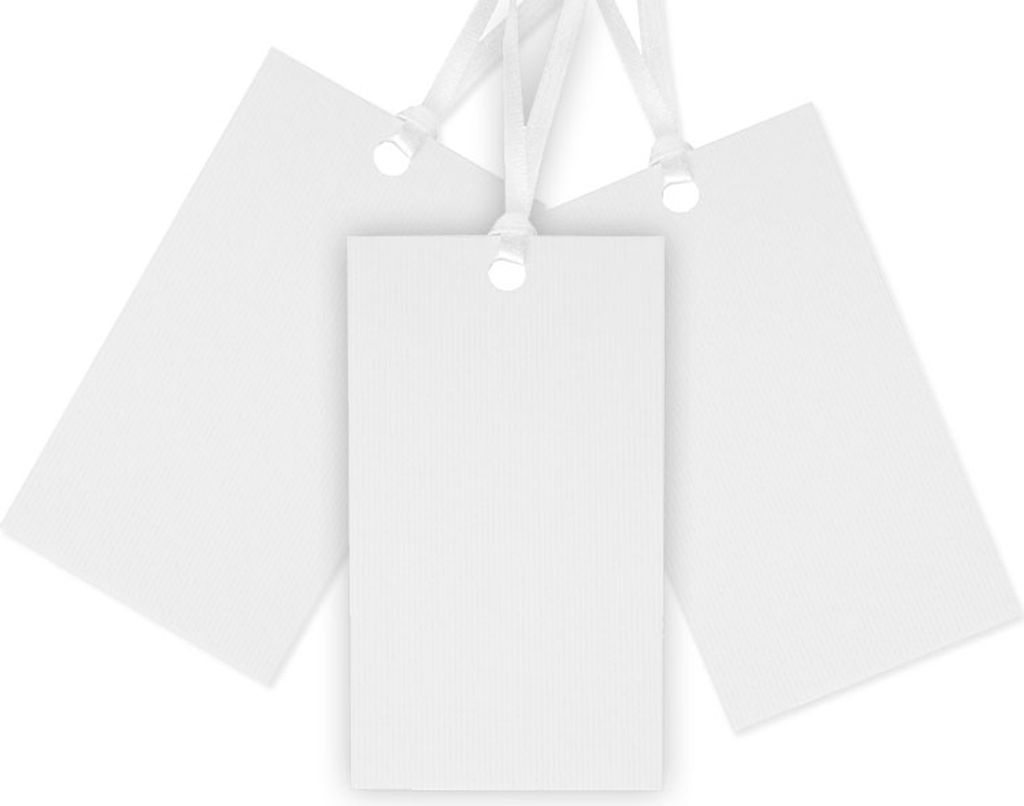 10 Papier Anhänger weiß Produktbild 