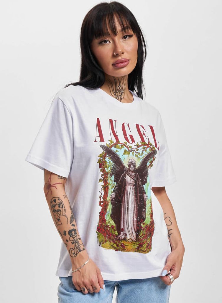 Miss Tee - Damen Angel T-Shirt - WHITE - S