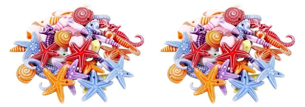 Mini Meerestiere Figuren aus Harz, 96 Stück, Mikrolandschaft Dekoration, Ozean Tiere für Garten und Balkon