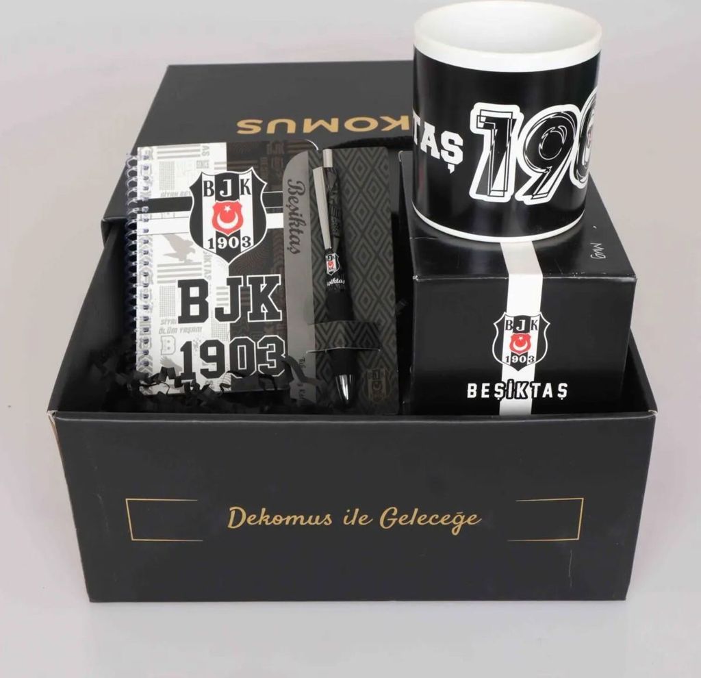 Beşiktaş Fan Geschenkbox Set, Tasse, Notizbuch, Produktbild 