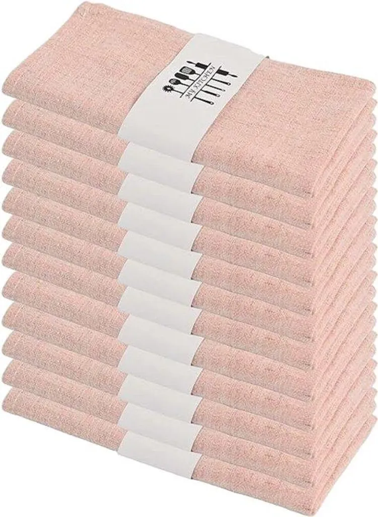 Serviettes en coton résistantes lot de 12 pièces tissu léger 40x40 cm