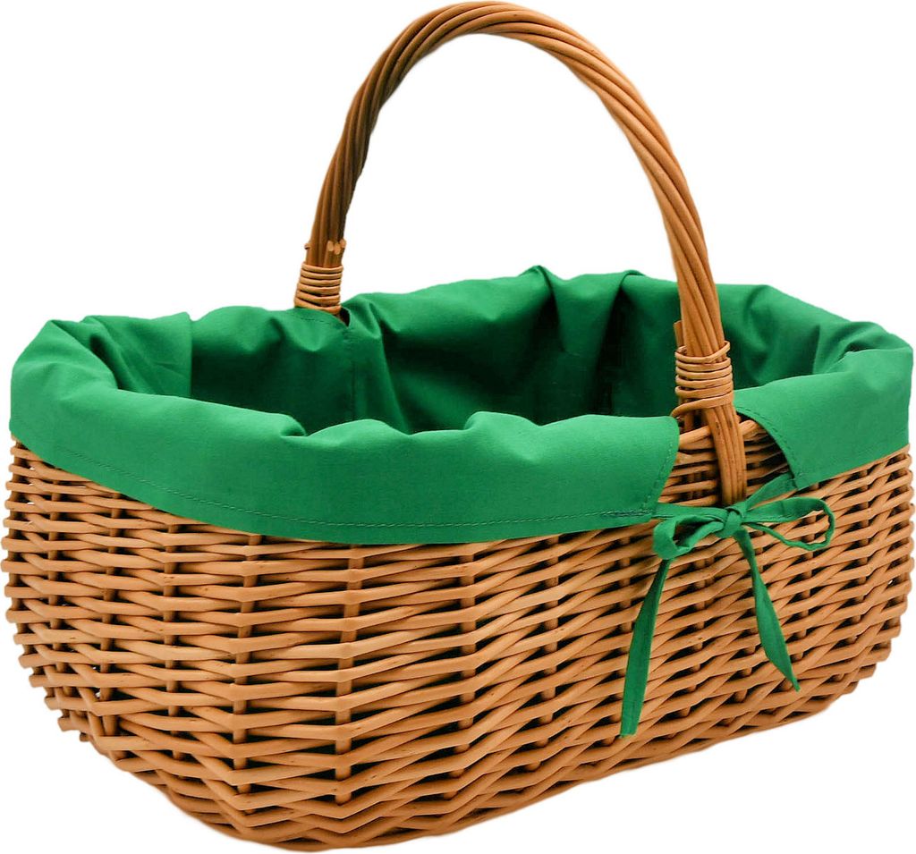 Korb Weidenkorb Einkaufskorb Picknickkorb Tragekorb Vollweide Weihnachtskorb K1-014-SGR