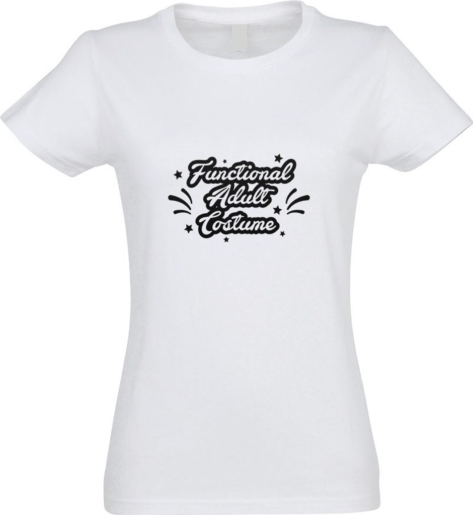 Kiwistar - T-Shirt tailliert - Damen - Weiss - Functional Adult Costume - mit Motiv Bedruckt - Funshirt Design - Sport - Freizeit - Damen - XXL