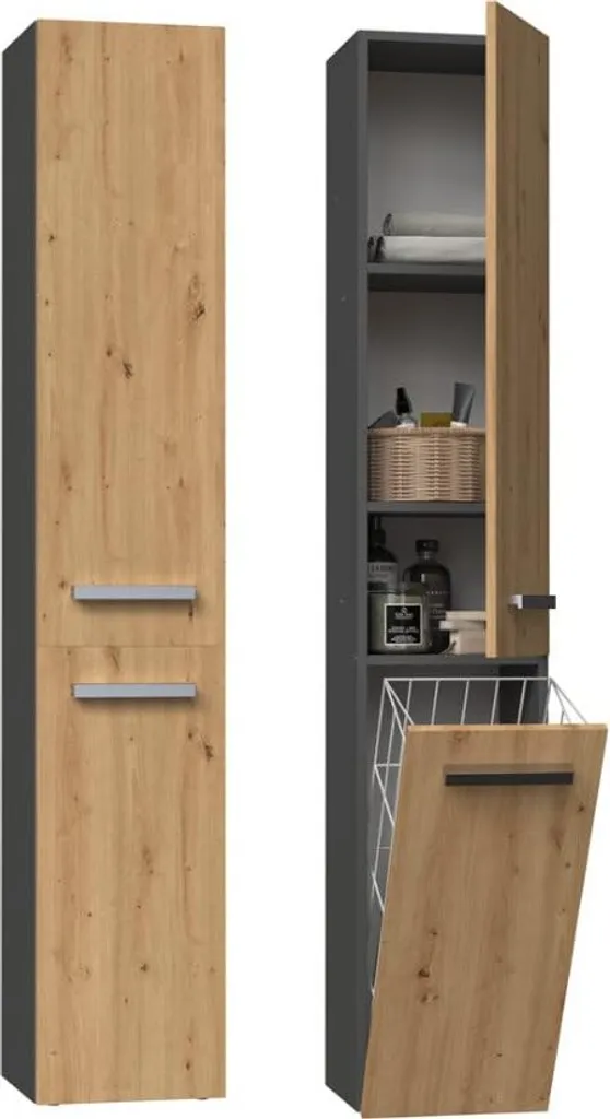 Dites adieu au désordre avec cette armoire haute de salle de bains