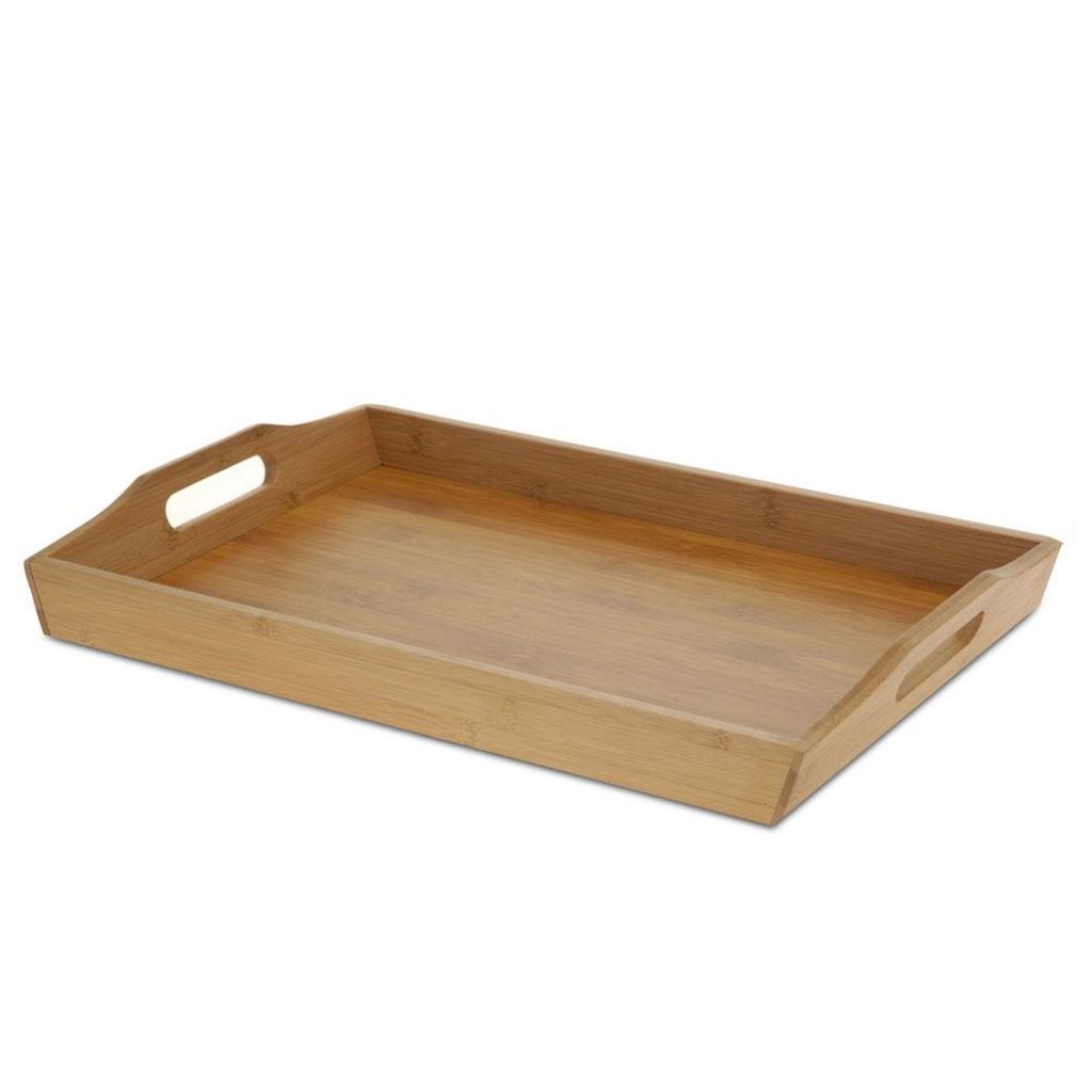 Excellent Houseware Tablett aus Bambusholz - 43 x 29 x 5 cm Produktbild 