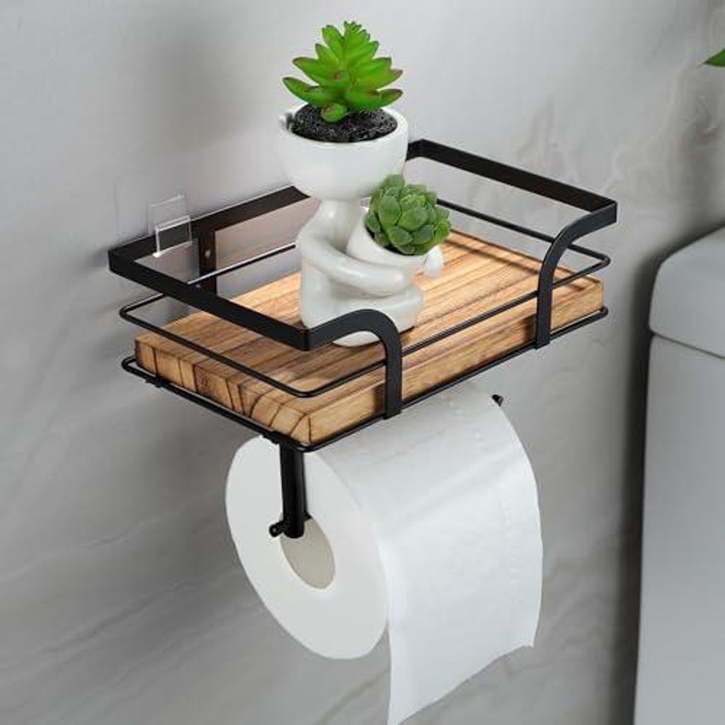 Toilettenpapierhalter Ohne Bohren mit 2 Montagemethoden, Produktbild 