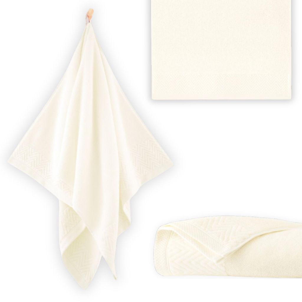 Handtuch - 100% Baumwolle - 450 g/m2 - 50x90 cm - Extra Saugfähig - Creme - hohe Grammatur - TOSCANA