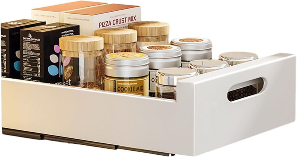 Selbstklebender Schiebe-Kleiderschrankorganizer 63,5×109,3×20,3 cm, erweiterbar, weiß.