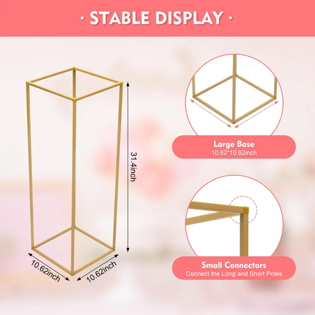 Support de fleurs pour réception et événementiel - Fer durable 10 unités