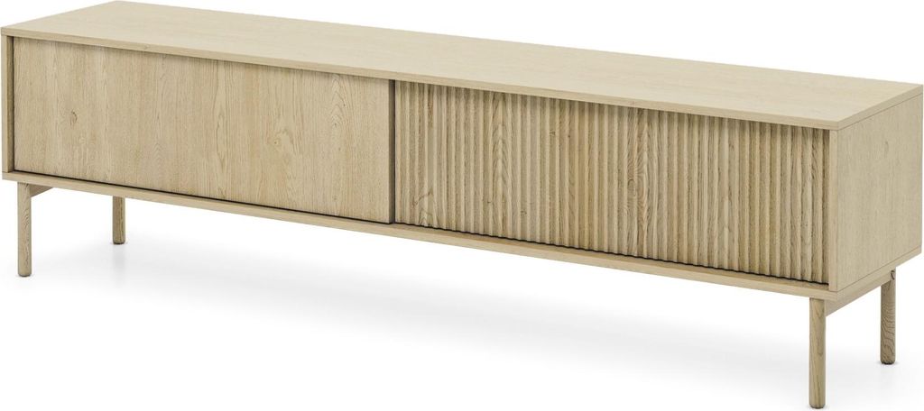 Furniture24 Tv Lowboard Tavo - E Fernsehschrank Cremona Eiche 187,1 X 51,8 X 39,5 Cm Push To Open Holzbeine