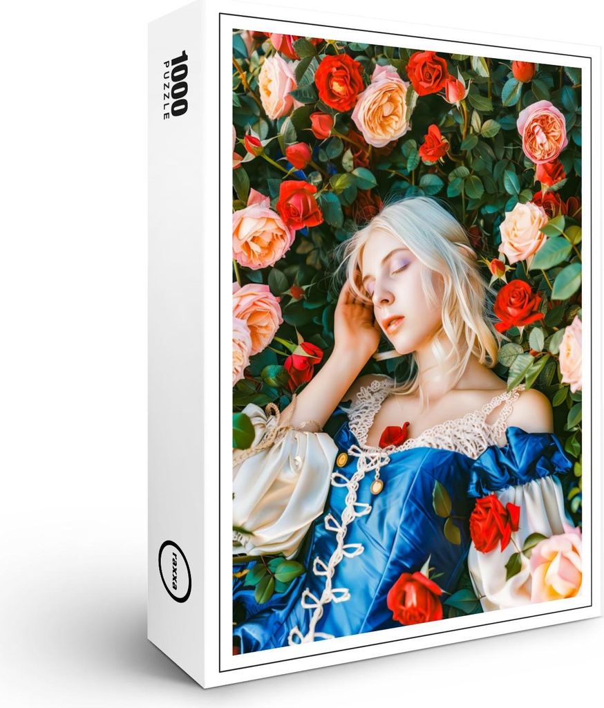 raxxa Premium-Puzzle "Sleeping Beauty Among Roses", 1000 Teile