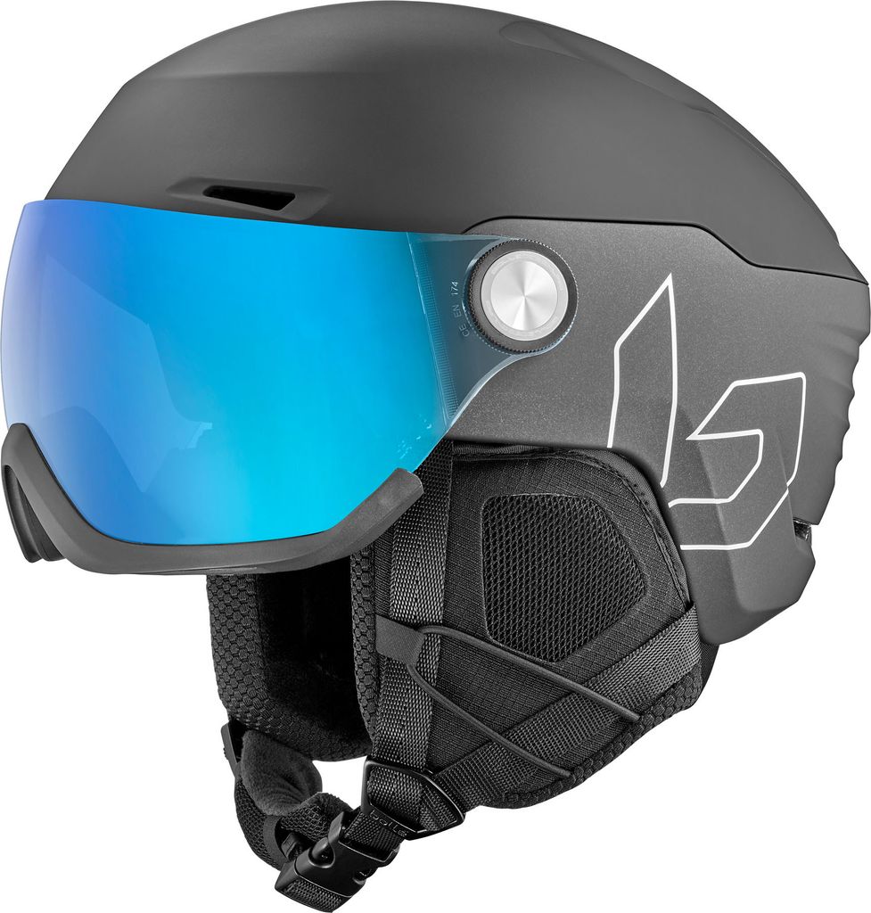 Bolle Skihelm V-Ryft Pure Black Coal Matte 55