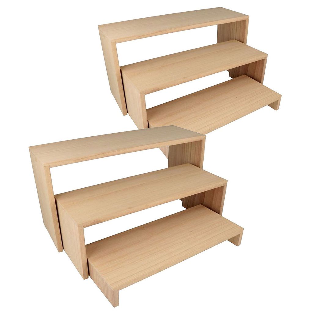 2 bloky s 3 drevenými schodiskovými policami 18 x 35 cm Obrázok produktu 