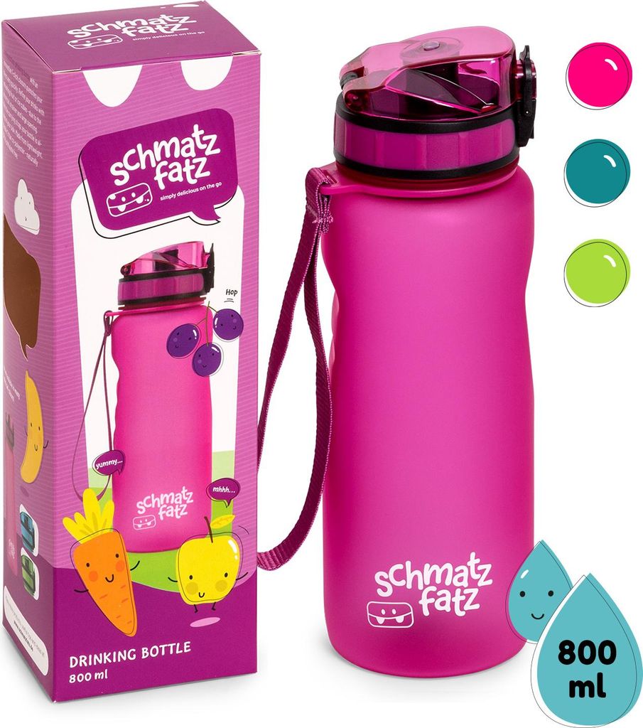 Klarstein Trinkflasche, Sport-Trinkflasche für Erwachsene, Trinkflasche BPA Frei & Kühlend, Auslaufsichere Trinkflasche für Damen & Herren, Lila...