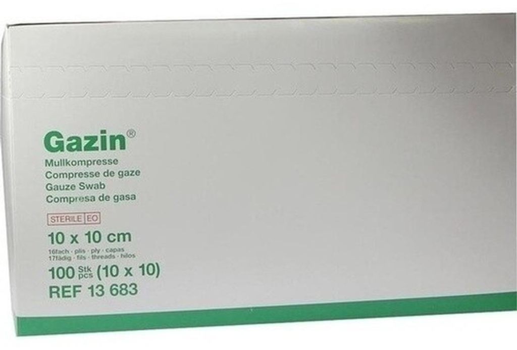 Gazin sterilné obklady 10x10cm, 10X10 ks KOM Obrázok produktu 
