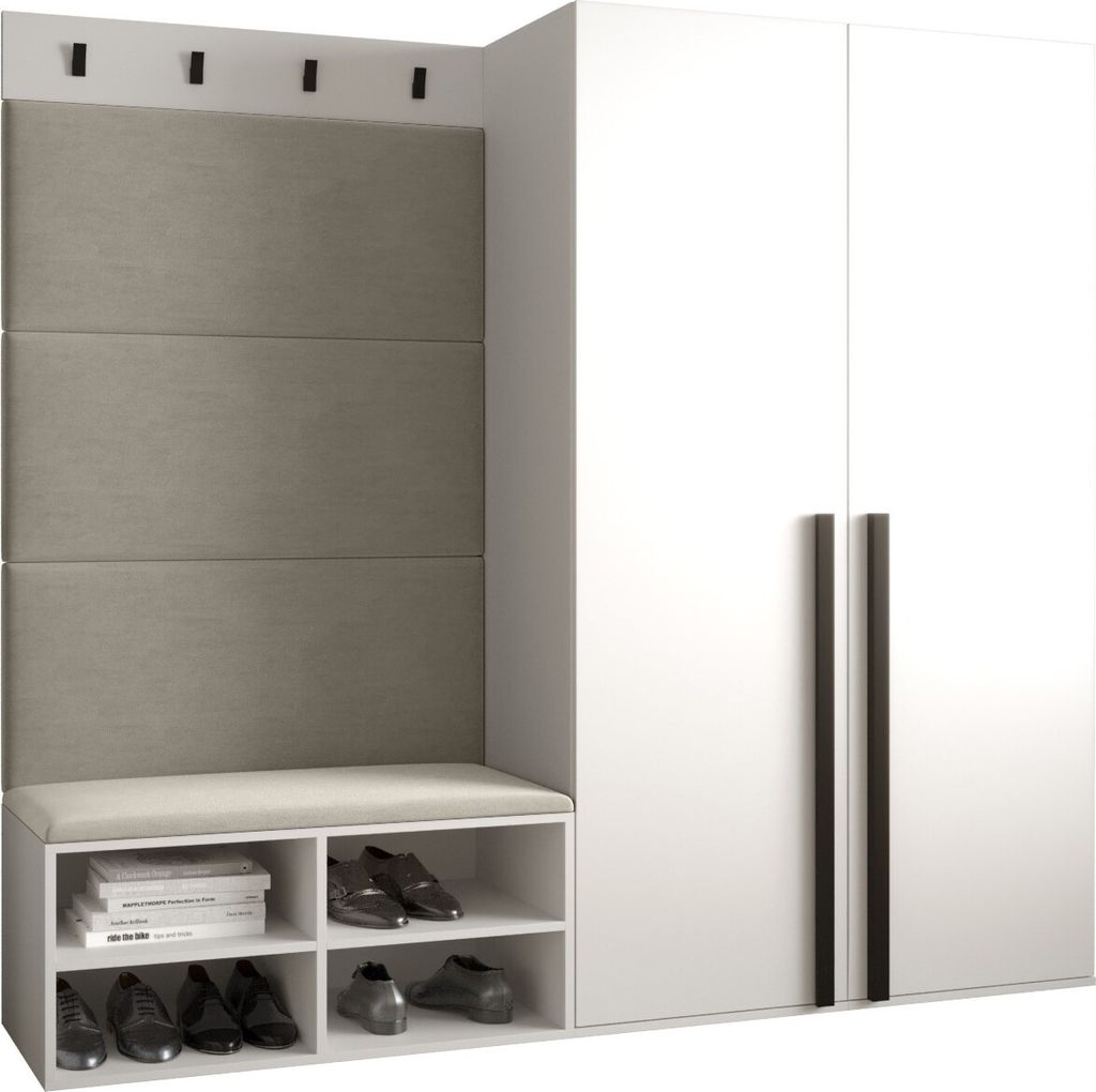 Garderobe MIRO Set 5 mit gepolsterten Paneelen Industrial Design