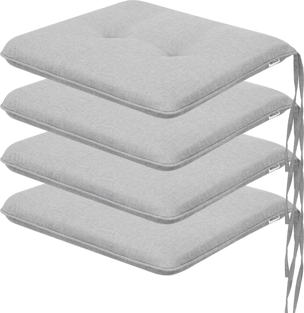 Sitzkissen-Set „Bella“ – 4er Pack – 50×43 cm wendbar, wetterabweisend & bequem | Liegenauflage, Polster, Sofa | PillowPrim