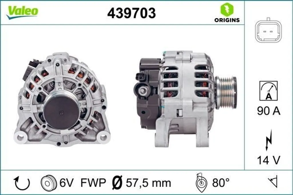 Alternateur 5702 H7 Valeo : Solution aux problèmes de charge Nemo Bipper
