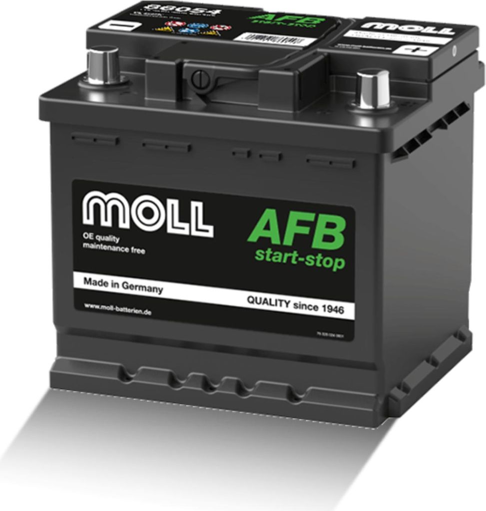 MOLL 86054 AFB start-stop " GERMANY" Starterbatterie 12V 54Ah(20h) 540A(EN)