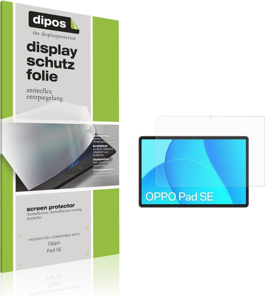 2x Schutzfolie für Oppo Pad SE matt Displayschutzfolie Folie Display Schutz dipos