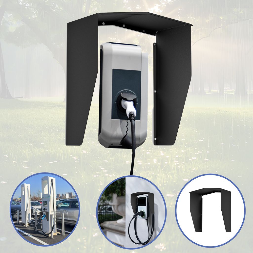 LARS360 Schutzdach für Wallbox – Wetterschutz Überdachung aus Eisen für Außen, Regenschutz für Wallbox Installation, Ideal für Regen- und S...