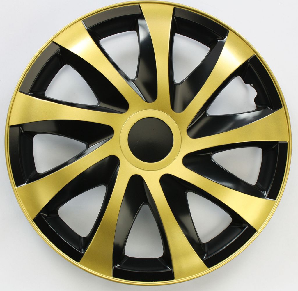 SET Radkappen Radzierblenden 4er Satz 14 DRACO gold-black Produktbild 