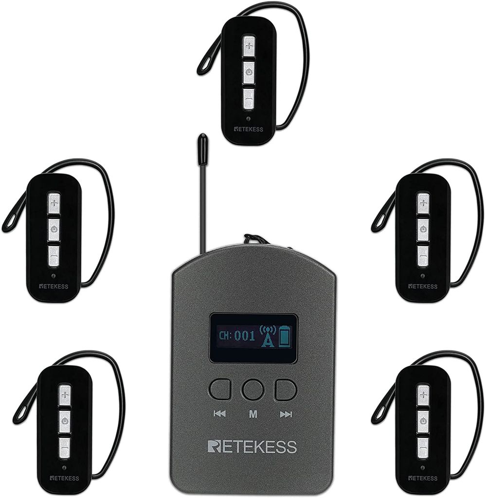 Průvodcovský systém Retekess TT112, 200m bezdrátové audio Obrázek produktu 