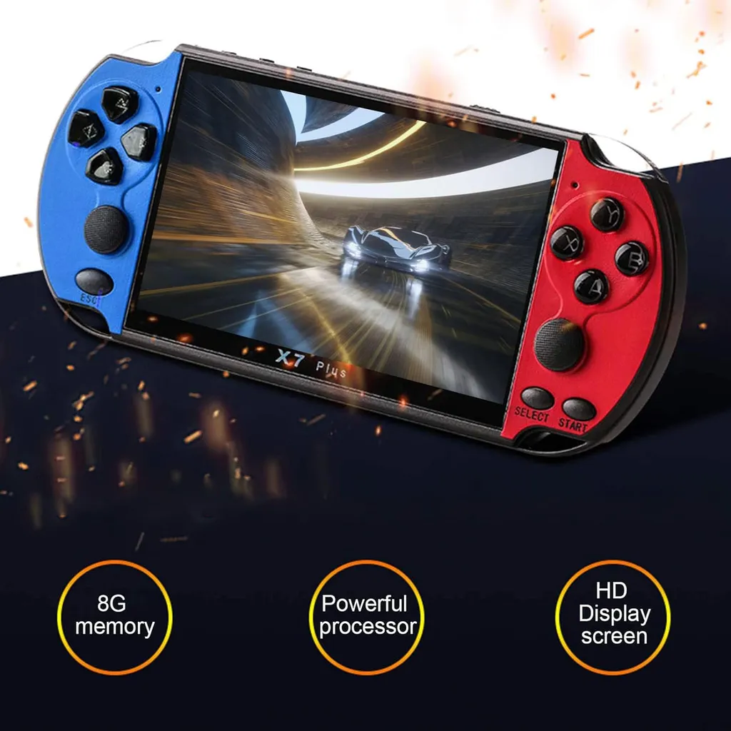 Console de jeu portable PSP rétro avec double joystick et écran 4,3 pouces - 3