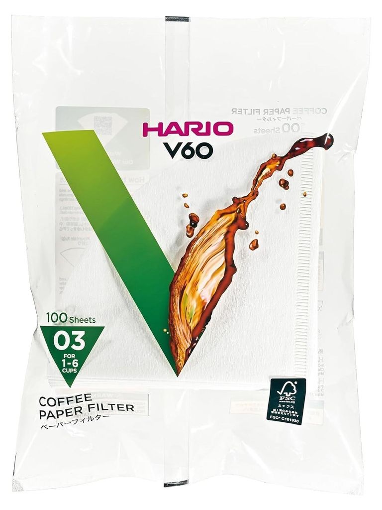 HARIO Papierkaffeefilter Gr.03 (100Stk.) VCF-03-100W Zdjęcie produktu 
