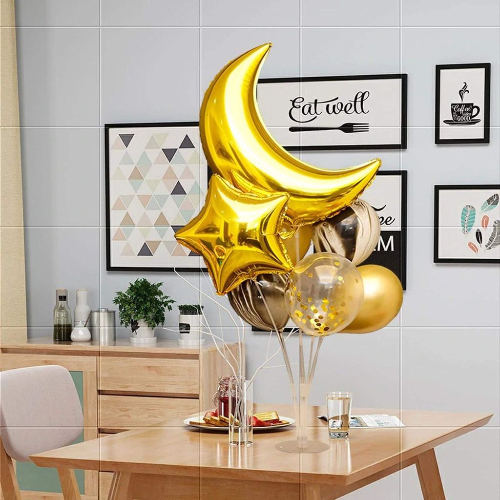 Supporto con 7 stecche individuali per palloncini e palloni Immagine del prodotto 