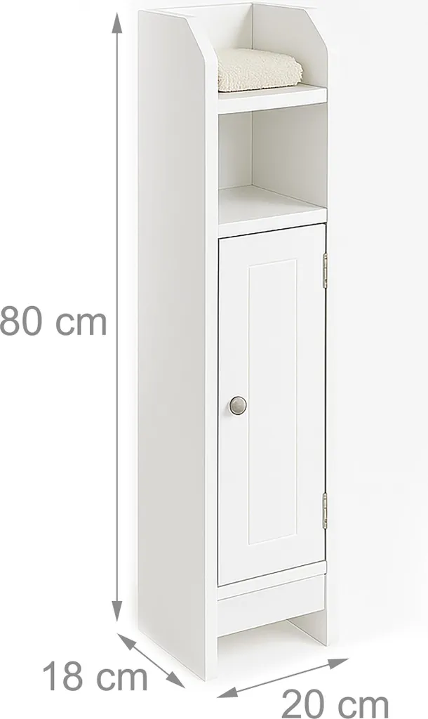 Relaxdays Mobile Bagno Bianco - Arredo Shabby Chic e Moderno - 4