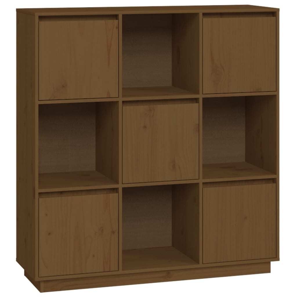 Highboard Honigbraun 110,5x35x117 cm Massivholz Kiefer