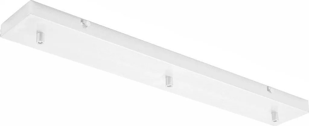 Rosace rectangulaire Alice pour installer une suspension design blanche