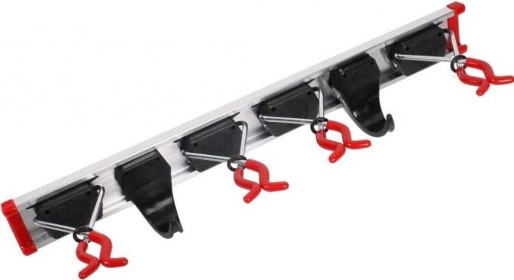 Gerätehalter - Schiene 50 cm / 4 Halter 2 Haken - Pro Set