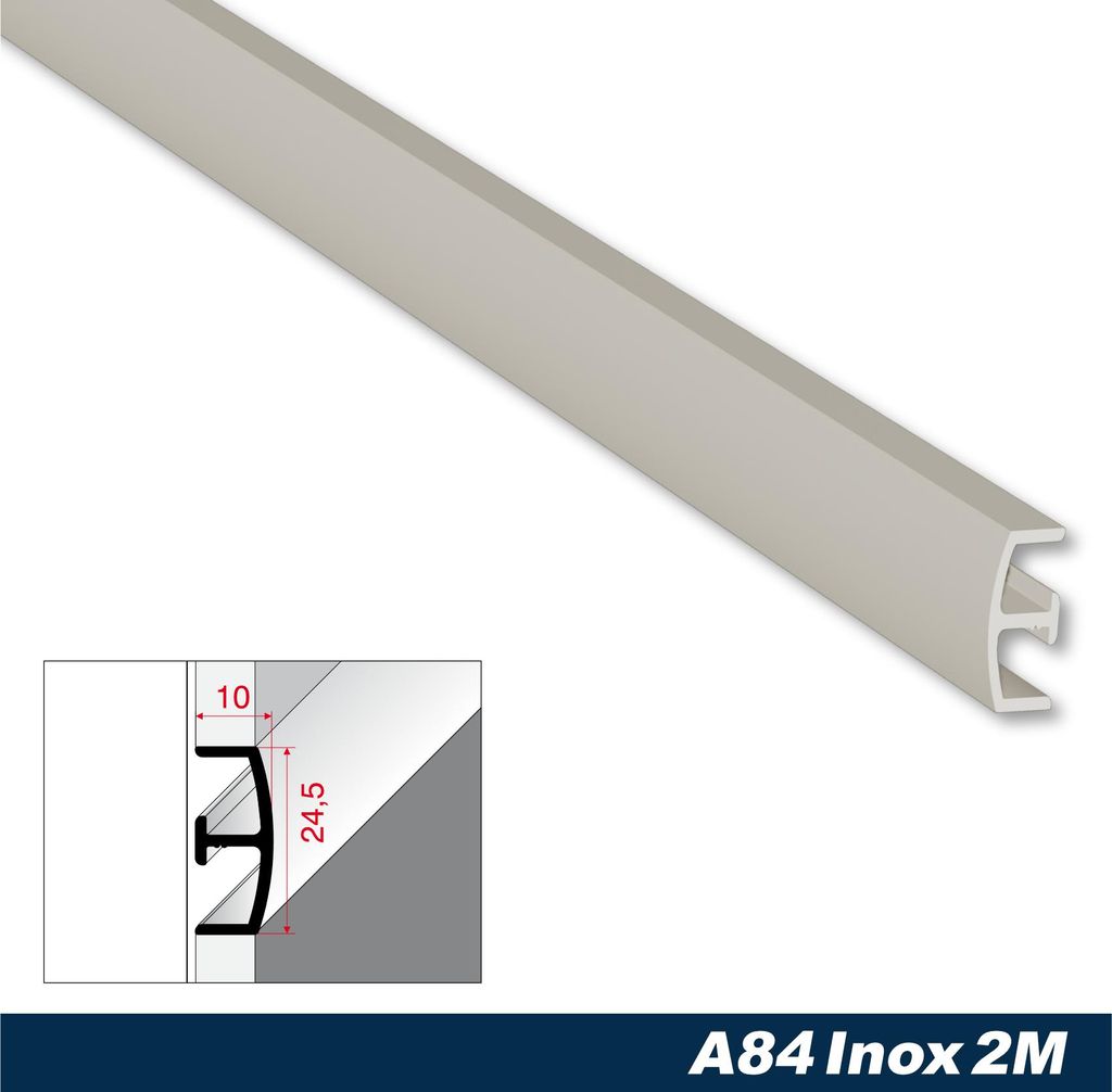 Effector Fliesenschiene aus eloxiertem Aluminium - Fliesenkanten Schutz - (Zierleiste Inox) Abdeckleiste Schnittkanten Fliesenschutz Dekoration Alu
